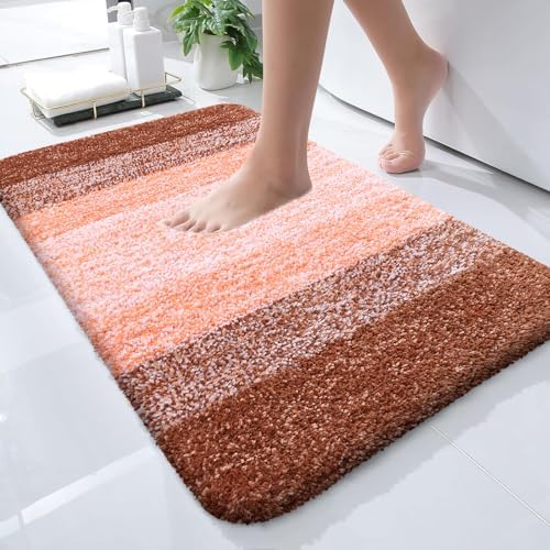 OLANLY Small Bathroom Rugs 24x16, Extra Soft Absorbent Microfiber Bath Rugs by OLANLY
