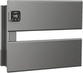 Electric Towel Warmer, Heated Towel Rack with Thermo Control and Timer, Fast Heating Towel Rail for Bathroom with Memroy Function, Work with Smart Plug, Left-Wiring, 2 Panel, Gun Gray
