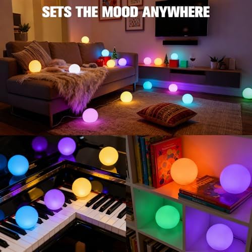 LanPool Floating Pool Light Ball,RGB Color Changing Bath Hot Tub Lights 4pk - Image 5