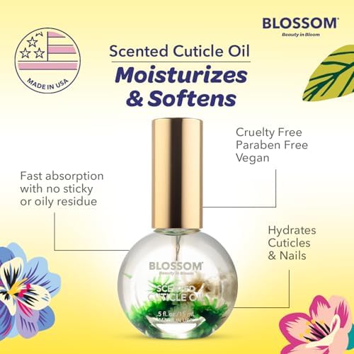 Blossom Cuticle Oil for Nails, Hydrating, Moisturizing, Scented Nail Oil Cuticle Care, Infused with Real Flowers, Made in USA, 0.5 fl. oz, Amazon Exclusive, Lemon Cookie - Image 6