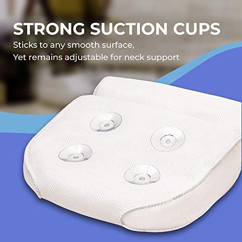 IndulgeMe Luxury Bath Pillow for Tub - Non-Slip Head, Back, Shoulder and Neck Support, Bathtub Spa Pillow with Extra Large Suction Cups, Fits All Bathtub, Hot Tub, Jacuzzi Spas - Image 6