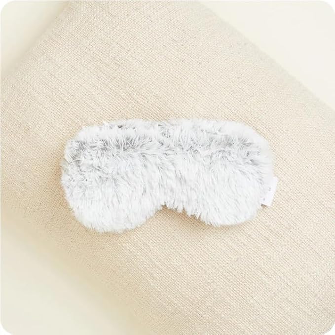 warmies Microwavable Eye Mask for Warmth & Comfort - Heating & Cooling Compress for Calming Relaxation - Weighted & Heated Eye Mask with Scented Lavender for Sleeping - Gray