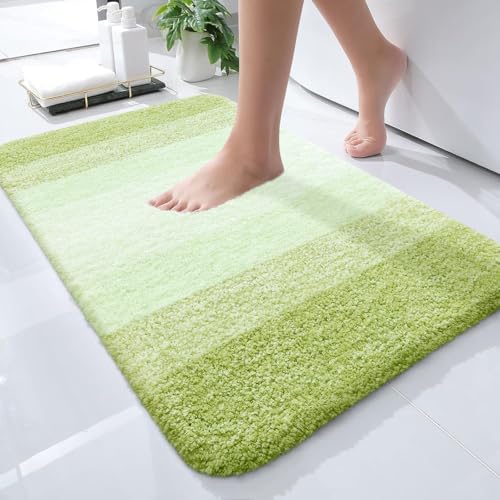 OLANLY Small Bathroom Rugs 24x16, Extra Soft Absorbent Microfiber Bath Rugs by OLANLY
