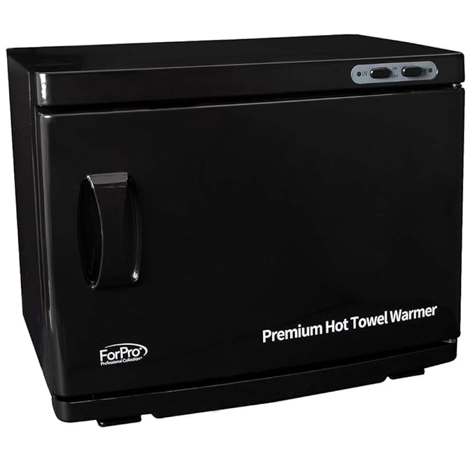 ForPro Professional Collection Premium Hot Towel Warmer, 23L Extra Large Capacity, Two Stainless Steel Racks, Black
