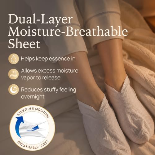 Epielle TruWrap Fit Overnight Advanced Moisturizing Foot Mask 3-Pack, Jojoba Oil, Shea Butter, Tea Tree Oil for Dry Cracked Feet - Image 5