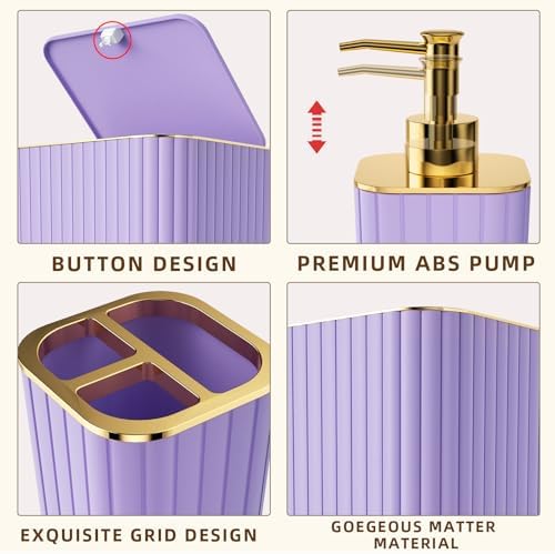 XLHOMO Bathroom Accessory Set - Bathroom Sets with Shower Curtain and Rugs - Image 7