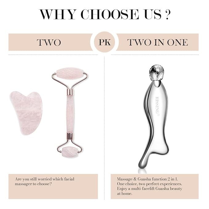 4-in-1 Gua Sha Facial Tools: Stainless Steel Gua Sha Tool, Luxury Box, FSA-HSA-Eligible
