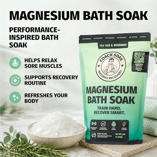 Coach Soak Magnesium Bath Soak - 3 lb, Tea Tree & Rosemary Bath Salts - Image 3