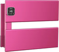 Electric Towel Warmer, Heated Towel Rack with Thermo Control and Timer, Fast Heating Towel Rail for Bathroom with Memroy Function, Work with Smart Plug, Left-Wiring, 2 Panel, Pink