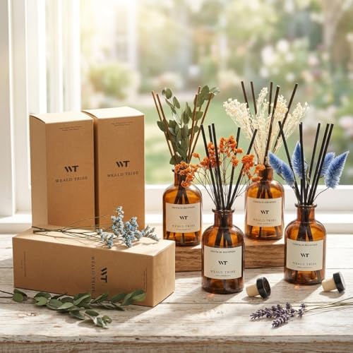 Eucalyptus & Mint Scent Reed Diffuser Set for Bathroom Room Decor - Image 4