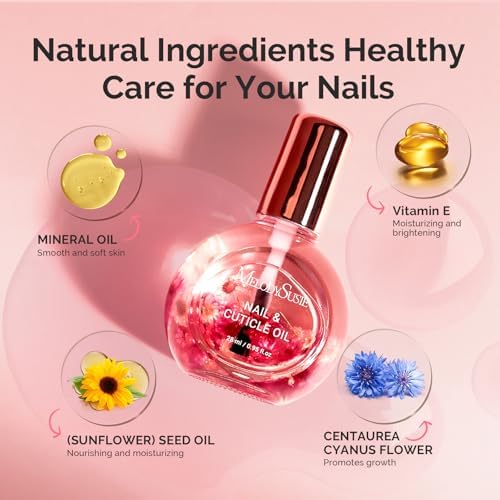 MelodySusie 28ml Rose Cuticle Oil for Nails,Infused with Real Flowers - Image 4