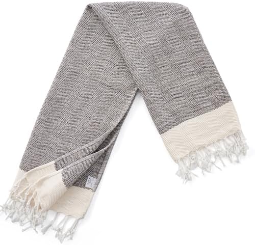 BAY LAUREL Turkish Hand Towel – Pack of 2 | Soft & Absorbent Decorative Towels for Bathroom, Hand, Face, Hair, Gym, Yoga, SPA, Kitchen & Tea | Boho Decor (Beige, Herringbone 15x26 Inches (Set of 2) - Image 4