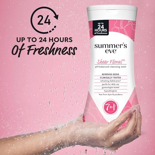 Summer's Eve All-Over Daily Feminine Wash, Sheer Floral, 15 Fl Oz - Image 2