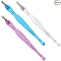 (3 Pack) Color Practical Nail Art Tools Pedicure Cuticle Trimmer Remover Pusher Dead Skin Callus Removal Fork