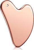 Nuanchu Stainless Steel Gua Sha Facial Tool, Metal Gua Sha for Lymphatic Drainage, Guasha Face Sculpting Double Chin Reduce with Pouch Mother Day Self Care Gift(Pink)