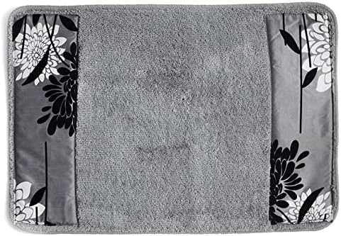 Zahari Home Erica Bathroom Rug Luxury Bath Rug Washable Beautiful Shower Mat Unique Design Stylish Non Slip Shower Mat Grey Rug Bath Shower Tub Decor by ZahariHome