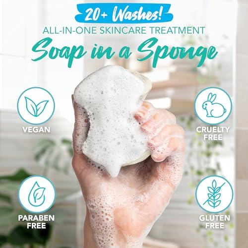 Spongables Pedi Scrub Foot Exfoliating 20+ Wash Sponge, Pina Colada, 1 Count - Image 3