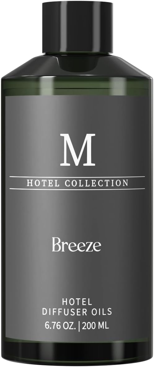 Hotel Collection Diffuser Oil-Breeze, 6.76 Fl Oz (200ml), Home Luxury Aroma & Hotel Fragrance Diffuser Oil- Essential Oils for Aromatherapy Bigger Bottle,Longer Lasting Aroma