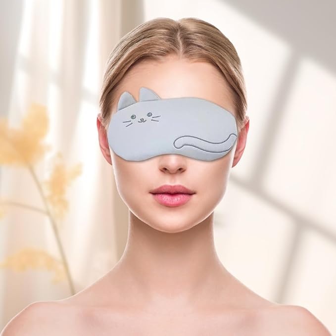 PERFECTSIGHT Cute Sleep Eye Masks (Grey Cat)