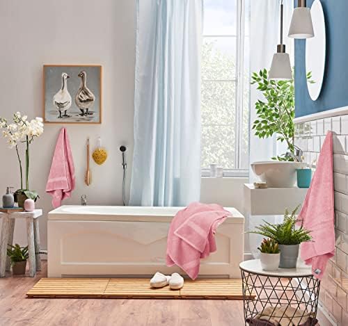 Utopia Towels 8 Piece Majestic Plush Luxury Towel Set, Cotton, Dusty Pink - Image 5