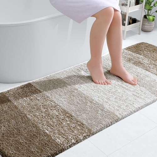 OLANLY Bathroom Runner Rug 70x24, Extra Soft Absorbent Microfiber Bath Rugs by OLANLY