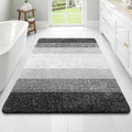 OLANLY Large Bathroom Rugs Mat 70x46, Extra Soft Absorbent Microfiber Bath Rugs, Rubber Backing, Quick Dry, Machine Washable Bath Mats for Bathroom Floor, Tub and Shower, Home Decor Accessories, Black by OLANLY