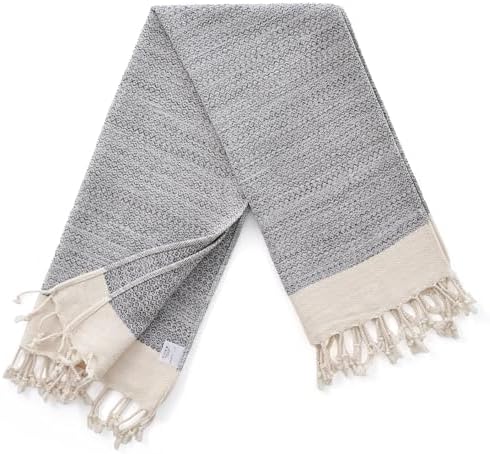 BAY LAUREL Turkish Hand Towel – Pack of 2 | Soft & Absorbent Decorative Towels for Bathroom, Hand, Face, Hair, Gym, Yoga, SPA, Kitchen & Tea | Boho Decor (Gray, Diamond 15x26 Inches (Set of 2) - Image 4