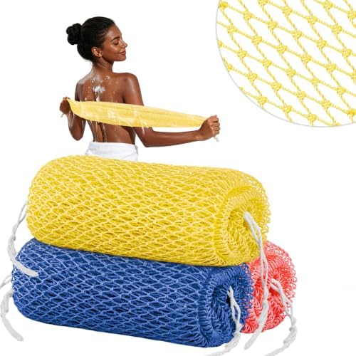 Cleangor 3Pcs African Net Sponge Authentic with Knots - Exfoliating Body by Cleangor
