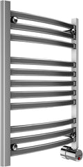 Mr Steam W228TPC Polished Chrome W228 11-Bar Wall Mounted Electric Towel Warmer with Digital Timer, Size