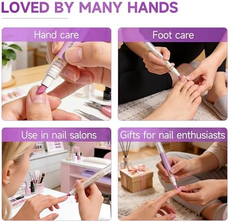 2 Pcs 2-in-1 Cuticle Oil Pusher Pen - 2026 New Ceramic Cuticle Pen,No Leak Travel Size Cuticle Pusher Pen With Oil,Moisturizing And Brightening Instant Keratin Removal Tool For Dry Damaged Nails - Image 5
