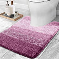 OLANLY Luxury Toilet Rugs U-Shaped 24x24, Soft Absorbent Microfiber Mat by OLANLY