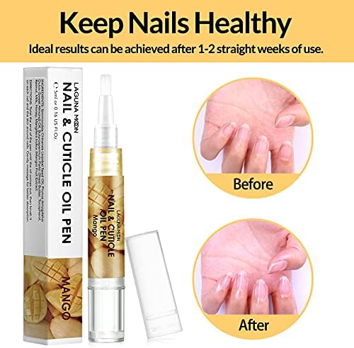 Lagunamoon Mango Cuticle Oil Pen for Nail Care, 5ml Nail Oil Pen with Natural Ingredients to Moisturize and Nourish Dry Nails and Cuticles, Cuticle Oil to Prevent Nail Cracking and Hangnails - Image 5