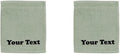 Personalize Your Towels with Custom Embroidery: Names, Monograms, and Initials. Perfect for Bathroom, Spa, Gym, Shower, Kids, Adults, Pool, Travel, Gifts, 2-Piece Wash Cloths Set - Green
