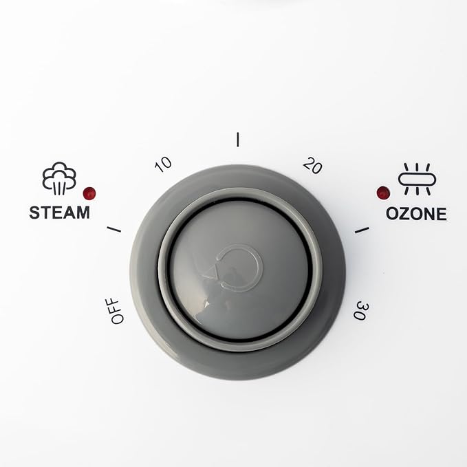 Facial Steamer with 0-30 Minute Adjustable Timer, Aromatherapy Face Spa Mist Steamer for Home & Salon, Adjustable Height Rolling Skin Care Humidifier, White