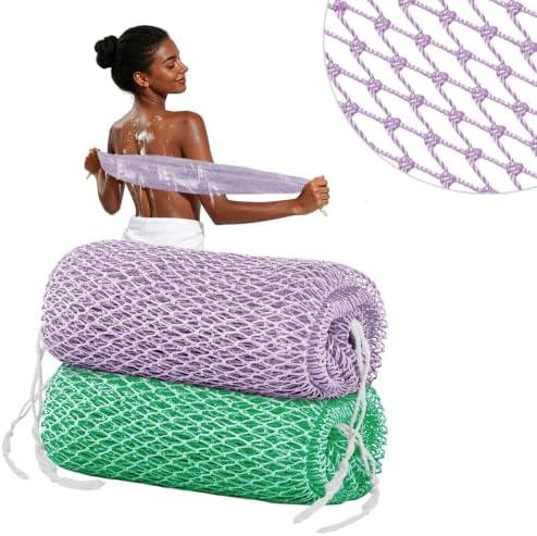Cleangor 2Pcs African Net Sponge Authentic with Knots - Exfoliating Body by Cleangor