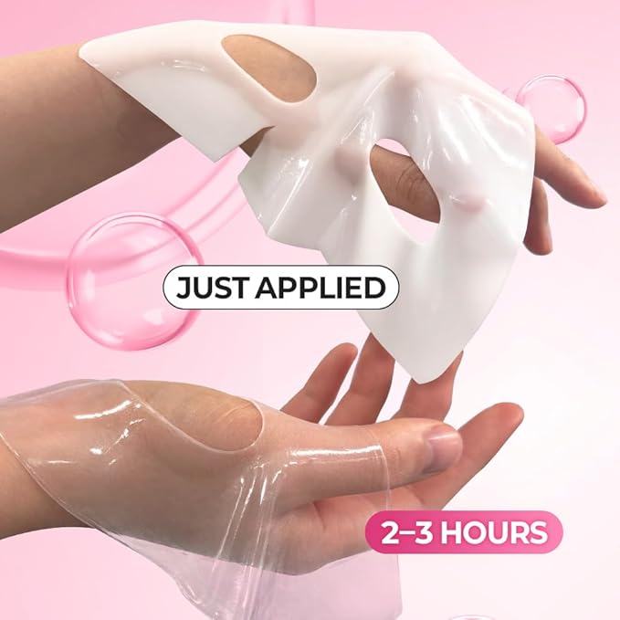 NEXTBEAU Collagen Hydrogel Face Mask (Pack of 4, 34g Each / 1.19oz) – Korean Masks with Hydrolyzed Collagen, Hyaluronic Acid, Niacinamide & Peptides (1Count (Pack of 4))