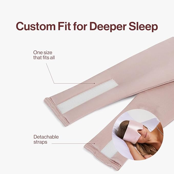Dore & Rose Deep Sleep Mask for Women and Men - 23 Momme Mulberry Silk Eye Mask for Sleeping and Travel, 100% Blackout, Adjustable Strap, Cooling Soft Black Silk Eyemask Award-Winning Luxury
