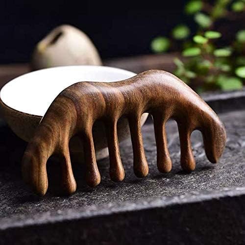 OULIGET Massage Wooden Comb,Wood Wide Tooth Hair Comb, Scraping Scalp Massage,Handheld No Static Head Tool,1 Pieces.