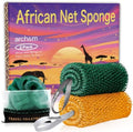 ARCH&M Authentic African Net Sponge with Knots, 2 Pack by ARCHM