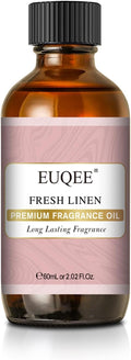 EUQEE Fresh Linen Fragrance Oil 60ml Premium Fragrance Essential Oil for Aromatherapy, Diffusers, DIY Bath Bombs, Candle Making (2.02 Fl oz)