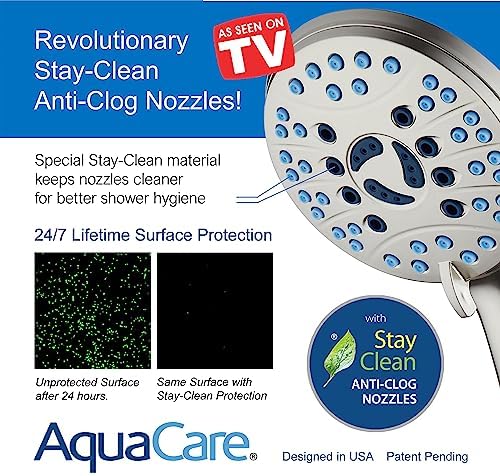 AquaCare 8-mode High Pressure Handheld Shower Head with 2-mode Power Wash - Image 3