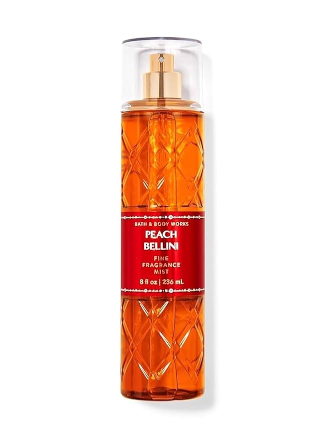 Bath and Body Works Fine Body Fragrance Mist 8 Fluid Ounce (Peach Bellini)