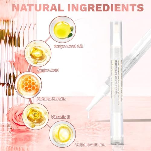Meschett 2PCS Cuticle Oil Pens for Nail Care, Moisturizing Nail Oil Pen with Soft Brush, Hydrating Cuticle Oil for Dry Nails & Cuticles (Aloe & Jasmine Flavor) - Image 3