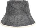 Wool Sauna Hat, Comfortable Soft Felt Wool Cap, Breathable Russian Banya Cap, Protects from Overheating & Hair Damage, for Spa, Steam Room, Banya, Bathhouse, Breathable Grey