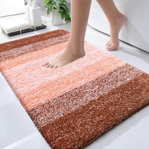 OLANLY Small Bathroom Rugs 28x18, Extra Soft Absorbent Microfiber Bath Rugs by OLANLY