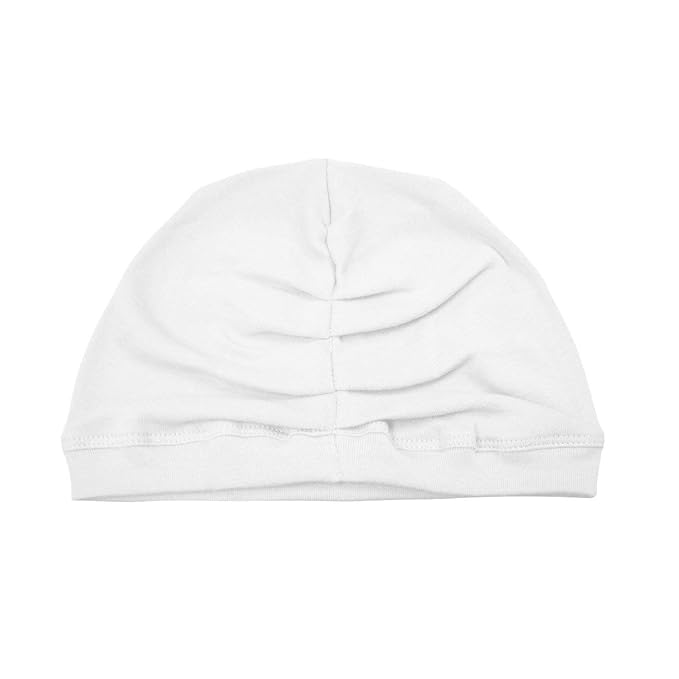 Betty Dain Stretch Terry Cloth Turban, Soft, Stretch Terry Fabric, Fun, Modern Turban Style, for Hair Loss Due to Chemotherapy, Alopecia, Keeps Head Warm, Not Bulky or Heavy, White