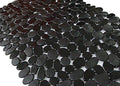 Pebble Bathtub Mat Non Slip 35" X 16" with Suction Cups,Black by HOME