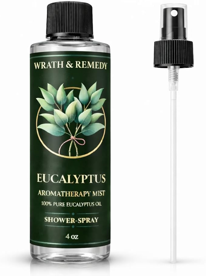 Eucalyptus Shower Spray Aromatherapy — 700+ Sprays, USDA Organic 100% Pure Essential Oil Aromatherapy Mist for Spa Shower, Steam, Sauna & Linen Before Bed – Premium & Travel Size (4 oz, Made in USA)