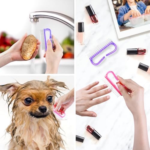 Larbois Handle Grip Nail Brush, Hand Fingernail Brush Cleaner Scrubbing Kit Pedicure for Toes and Nails Men Women (4 Pack) - Image 6