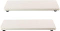 NiuYichee 2 Pcs Water Absorbing Stone Trays, Kitchen/Bathroom Sink Soap Dish, Diatomite Tray Used for Hand Soap & Cosmetic Bottles in The Modern Home, 3.15" W x 8.7" L, White